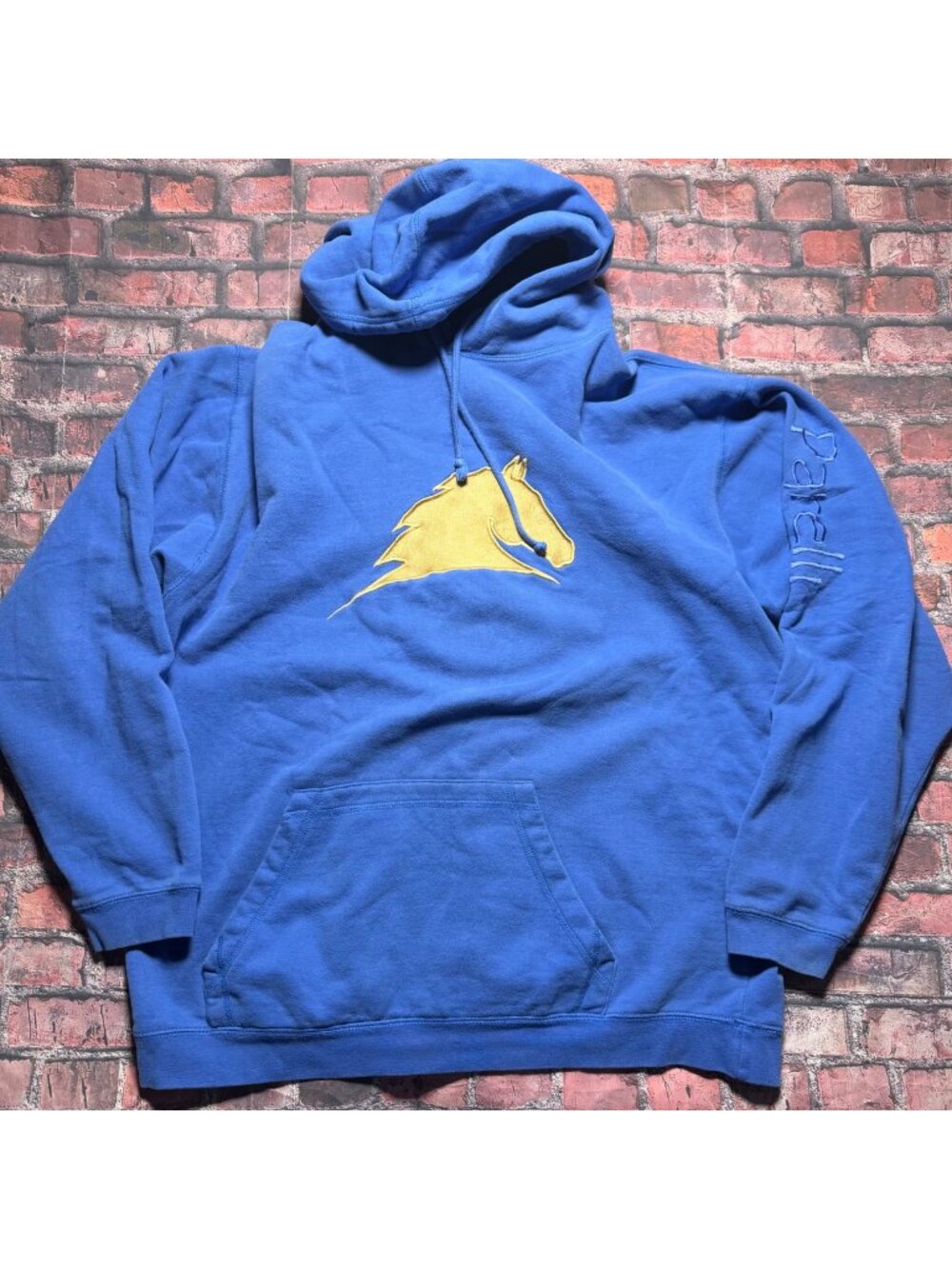 Parelli Horsemanship Blue Hoodie Size Large Relaxed Fit Horses Riding